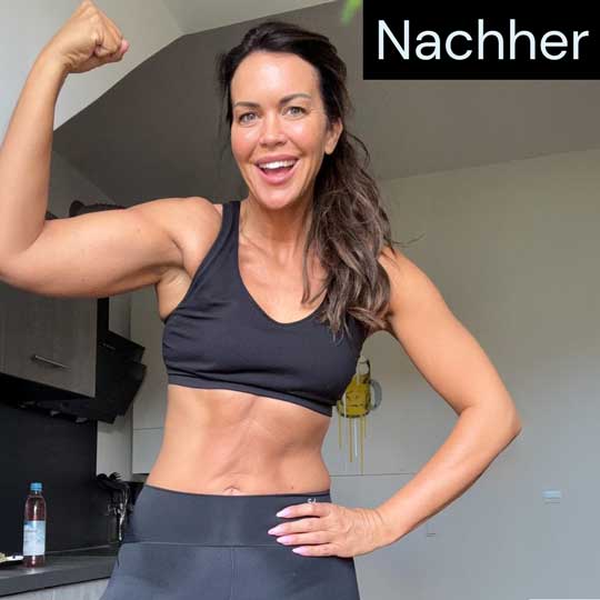 Martina Reuter zeigt ihre Muskeln